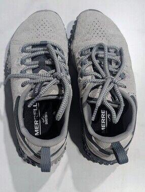 Merrell Women’s Light Gray Suede Trail Sneakers